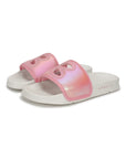 Casual glam sliders for women with slit upper and Ergo X sole