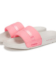 Pink and white slides with 'Chubbs' branding on a white background