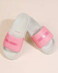 Orla Pink and White Sliders- Women