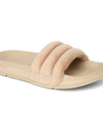 Cloud Cozy Beige Sliders -Women