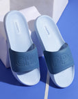 Chupps Pure Sky Blue men’s sliders with AirSoft Sole
