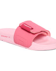 Quilt Bloom Pink Sliders -Women