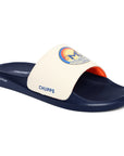 Chupps X Mi Surge White & Navy Sliders