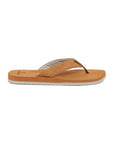 Curve Tan V-Strap side view showing URO Foam footbed and dotted sole.