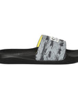 A pair of black and grey sliders with a textured pattern and the CHUPPS logo on the top.