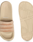 Cloud Cozy Beige Sliders -Women
