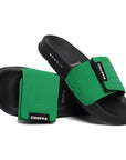 Quilt Bloom Green Sliders -Women