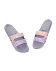 Nubi Purple Grey Sliders-Women