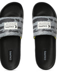 Stylish grey sliders with cushioned sole for men - Chupps Traction