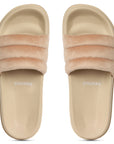 Cloud Cozy Beige Sliders -Women