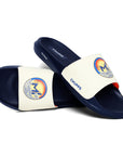 Chupps X Mi Surge White & Navy Sliders