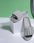 Ruffel - Grey Sliders for Women