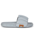 Side view of Ruffel grey slider with ERGO Pro cushioned sole.
