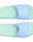 Sky blue sliders for women top view