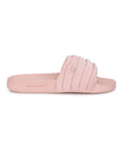 Pink slider with petal-inspired upper design