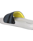 Side profile highlighting springy sole and smooth finish