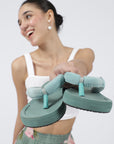 Plush Sea Green V-Straps -Women