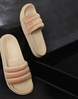 Cloud Cozy Beige Sliders -Women