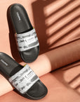 Men’s printed strap sliders in grey by Chupps