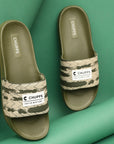 Chupps Traction Olive Green Sliders with AirSoft Sole