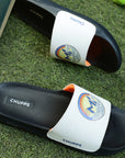 Chupps X Mi Surge White & Navy Sliders