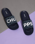 creative image of blue slippers sliders