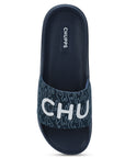 front image of blue sliders with white text
