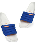 Classic Quilted Blue & Grey Sliders