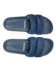 Puff Blue Sliders -Women
