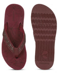 Flora Maroon Flip-flops -Women