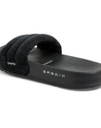Cloud Cozy Black Sliders -Women