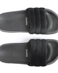 Cloud Cozy Black Sliders -Women