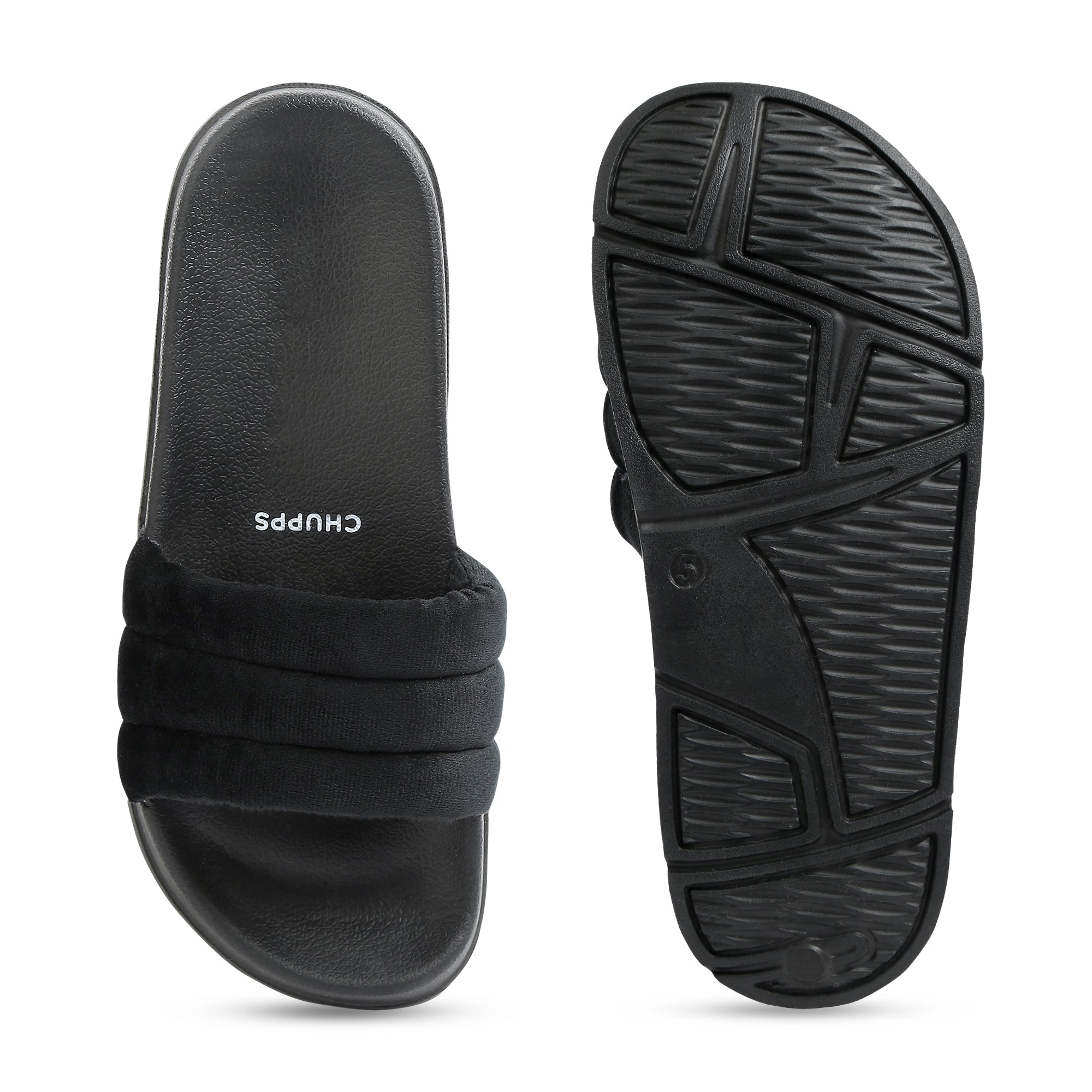 Cloud Cozy Black Sliders -Women