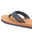 tan strap and blue sole highlighting neoprene toe post