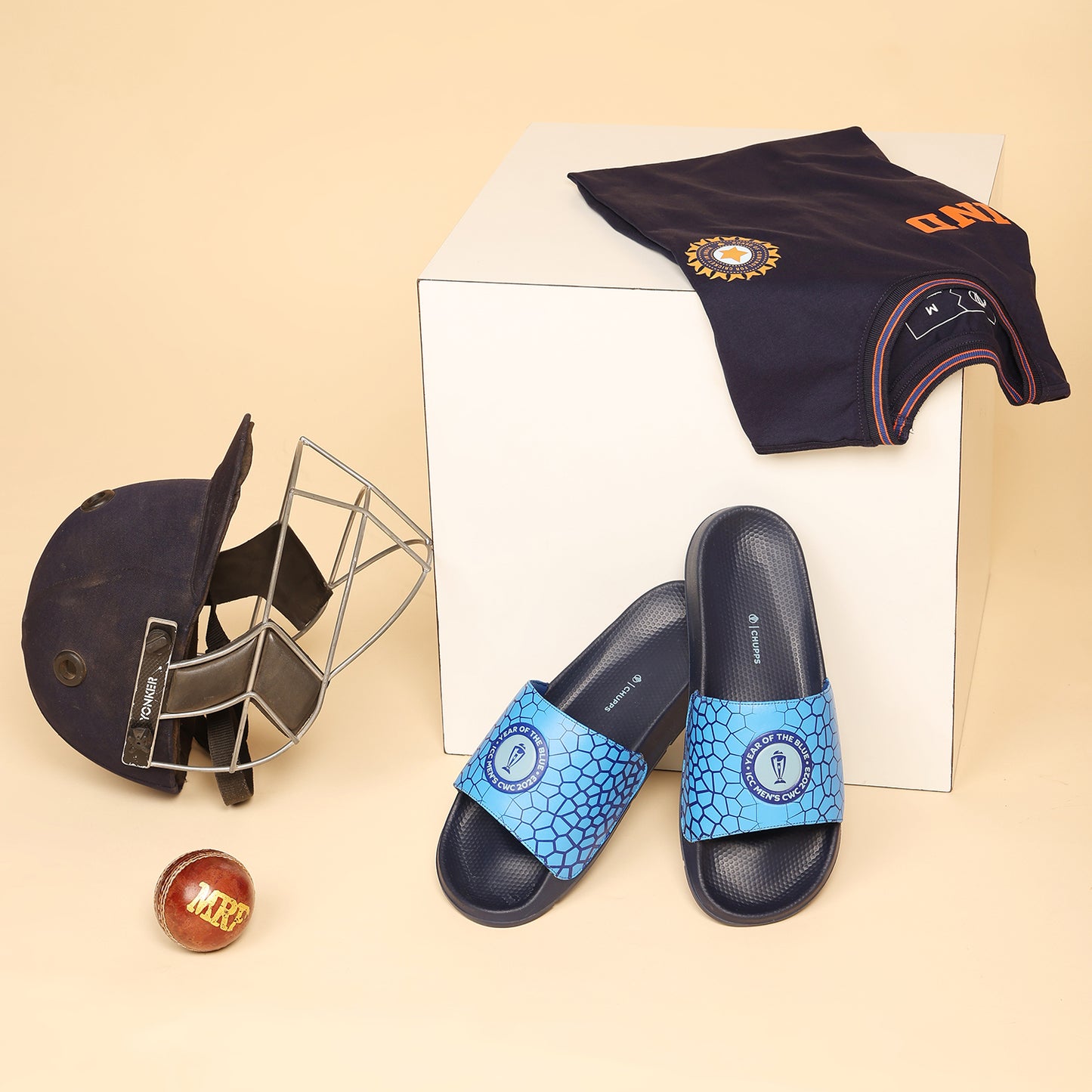 CHUPPS x ICC Men's Cricket World Cup'23 Men’s Sliders With ERGO-X