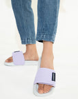 Quilt Bloom Purple Sliders -Women