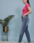 Puff Blue Sliders -Women