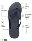 Banana Leaf Monocrome Blackberry Cordial Flipflops