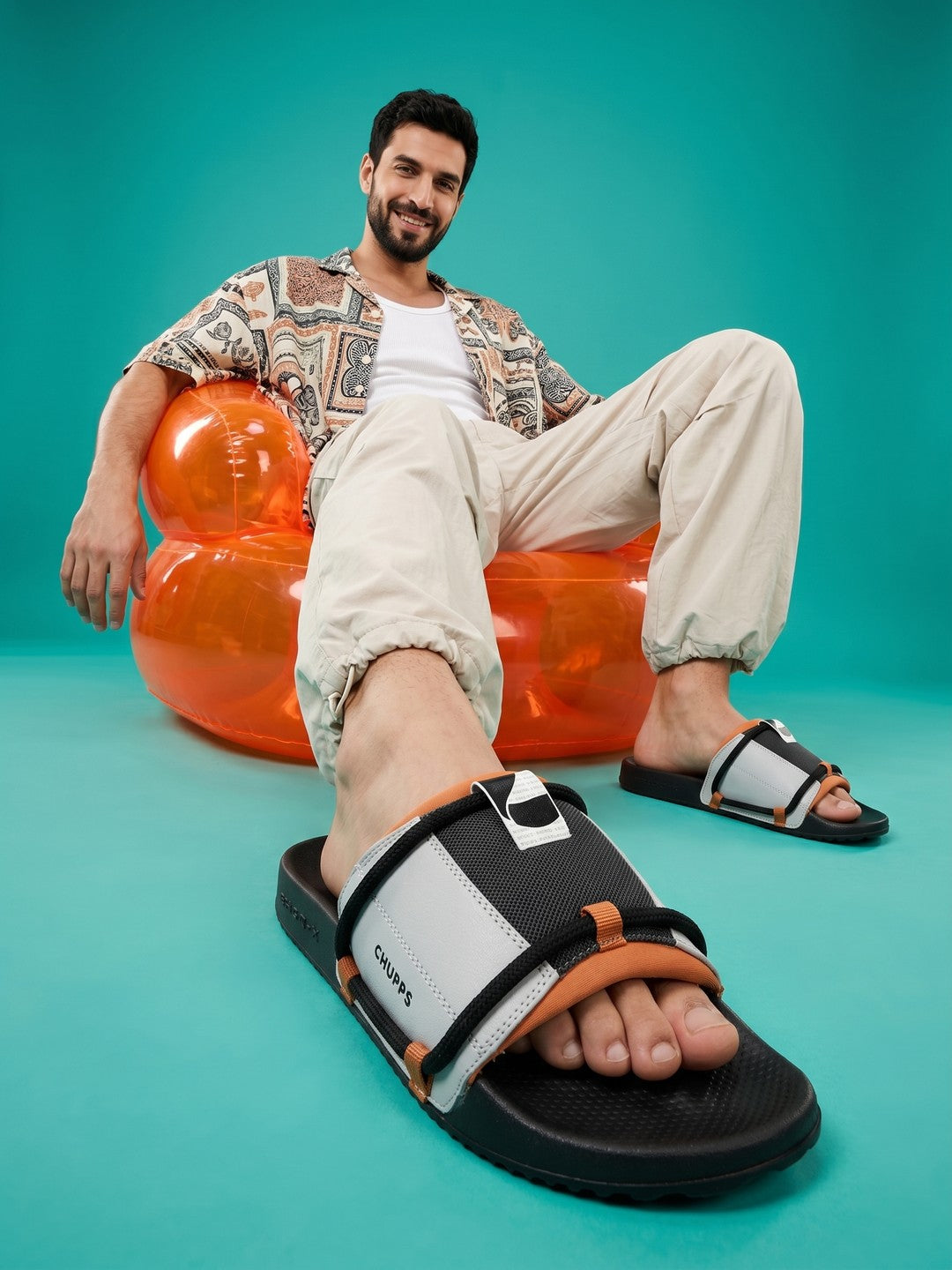 Sling Sliders_black_orange