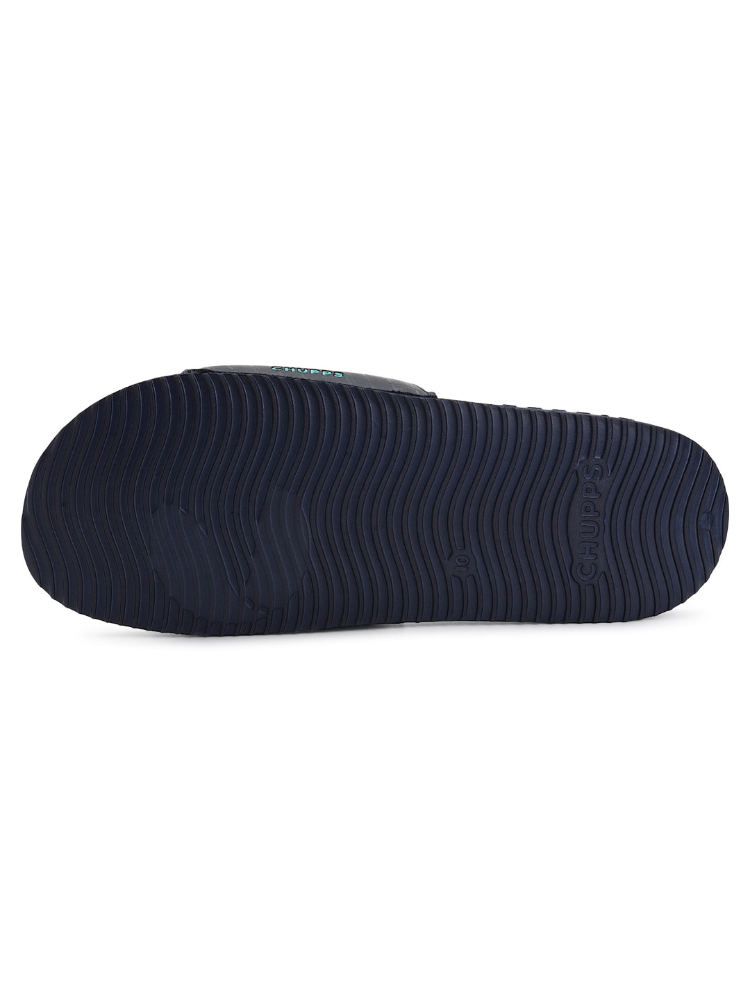 Navy blue sandal sole on a white background