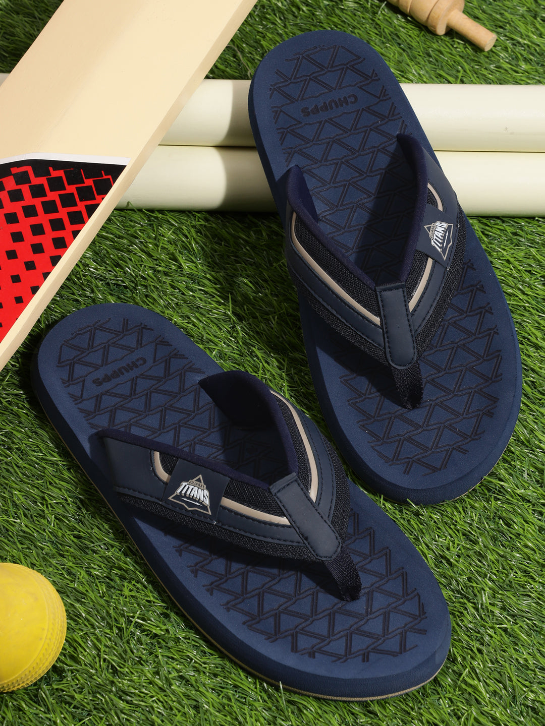 Chupps X Gujarat Titans Gladiator Navy Beige V-strap