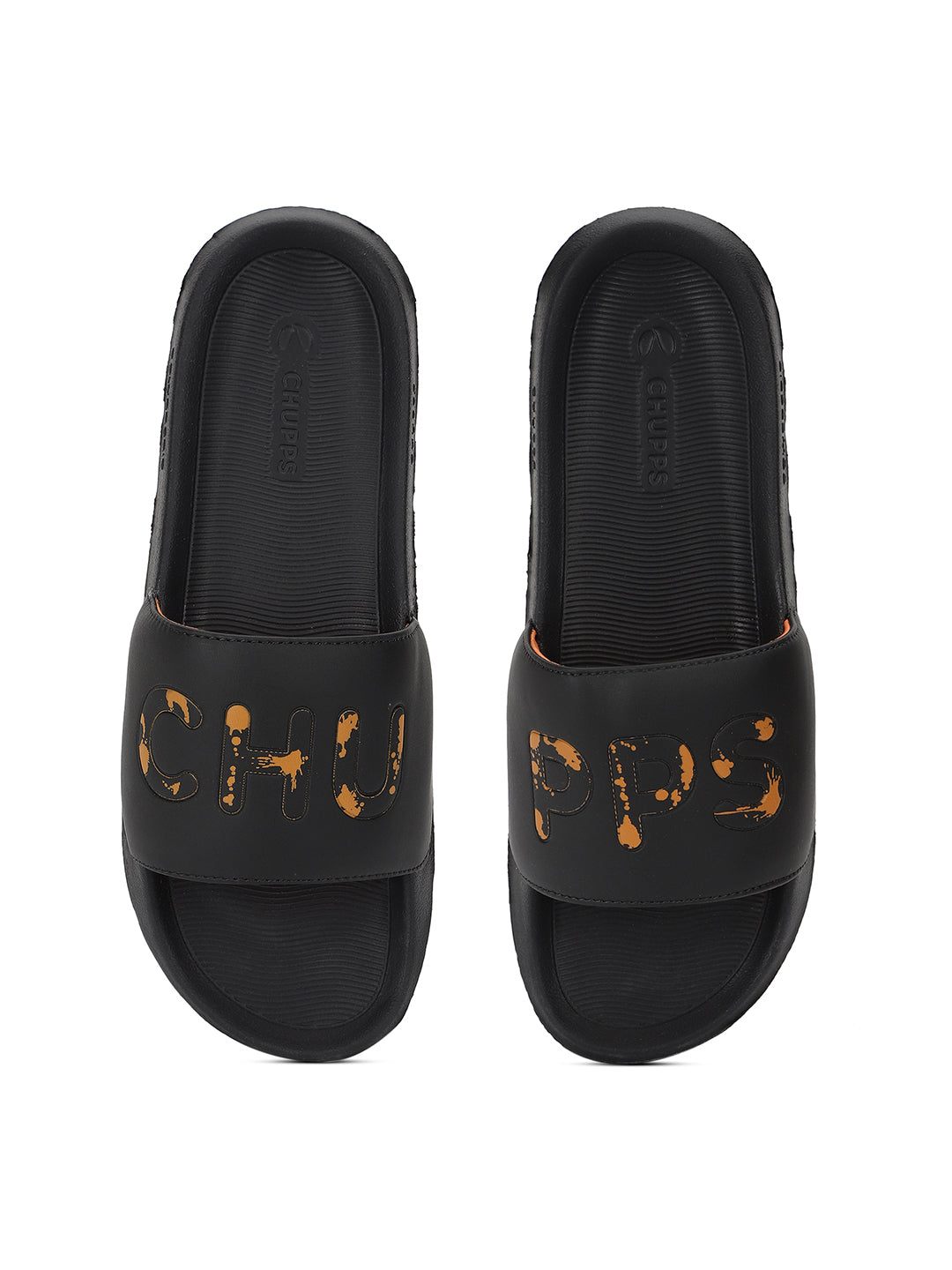 Drip Biodegradable Black Sliders- Men