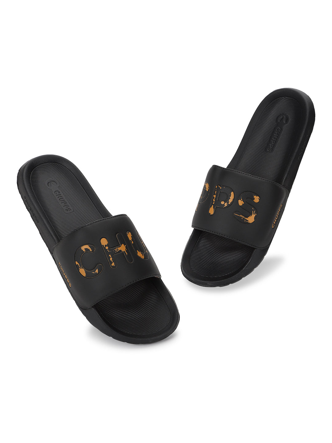 Drip Biodegradable Black Sliders- Men