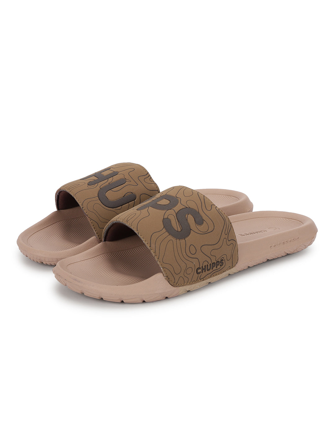 Strata Beige Sliders- Men