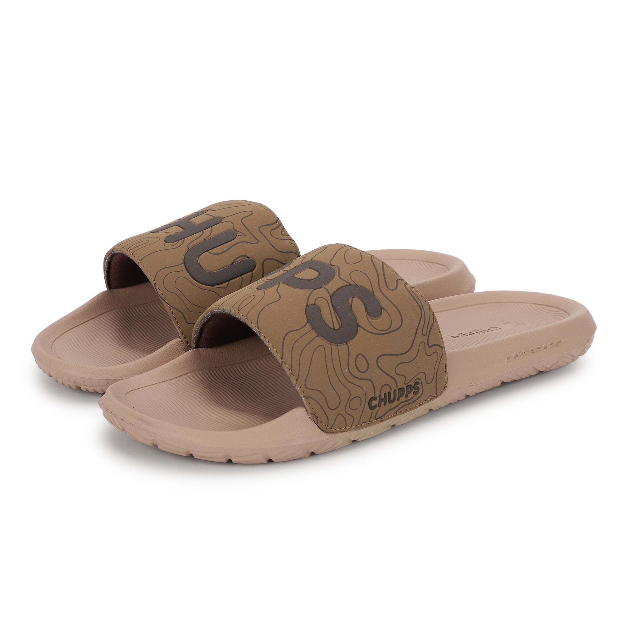 Strata Biodegradable Beige Sliders- Men