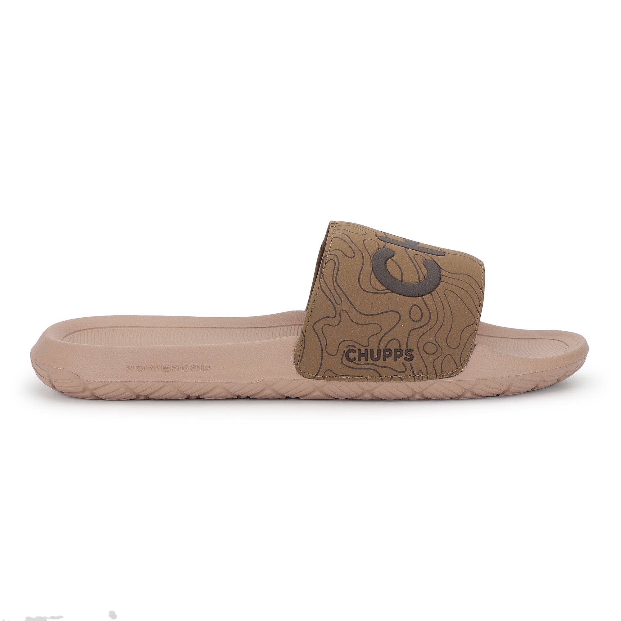 Strata Biodegradable Beige Sliders- Men