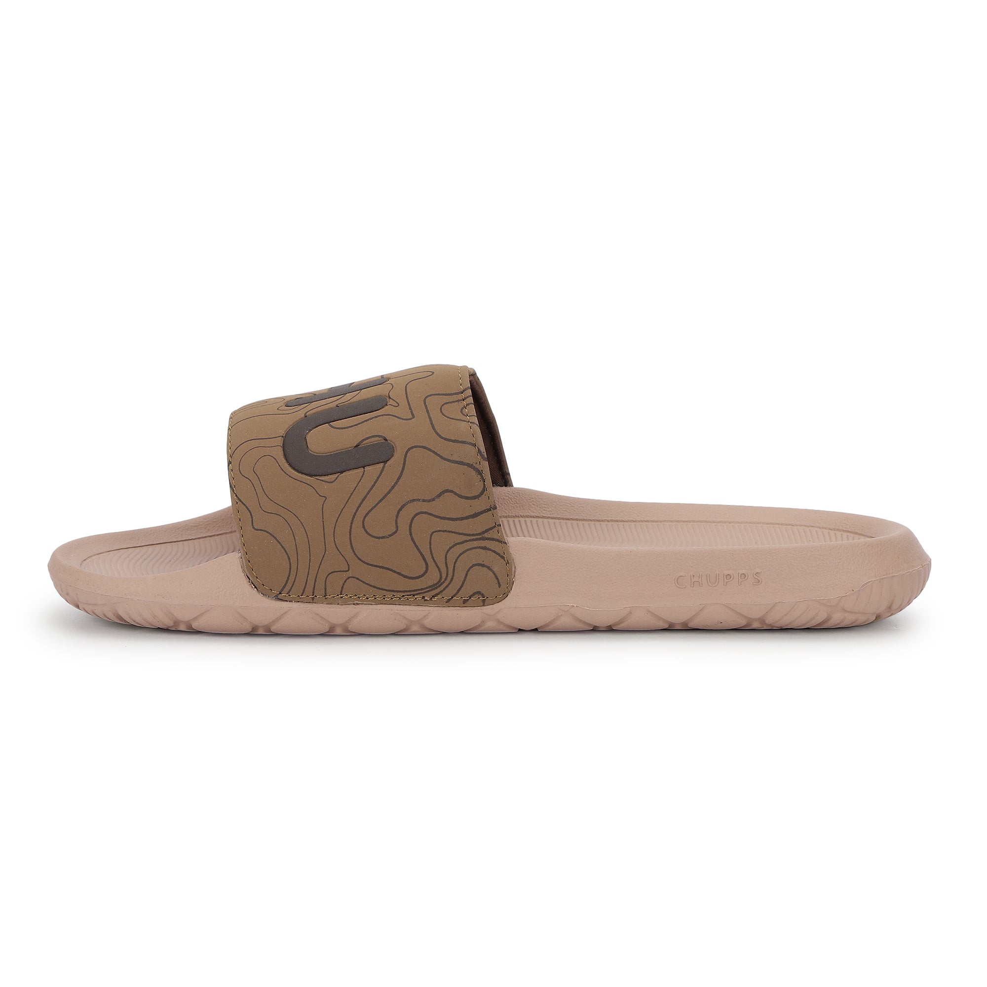 Strata Beige Sliders- Men
