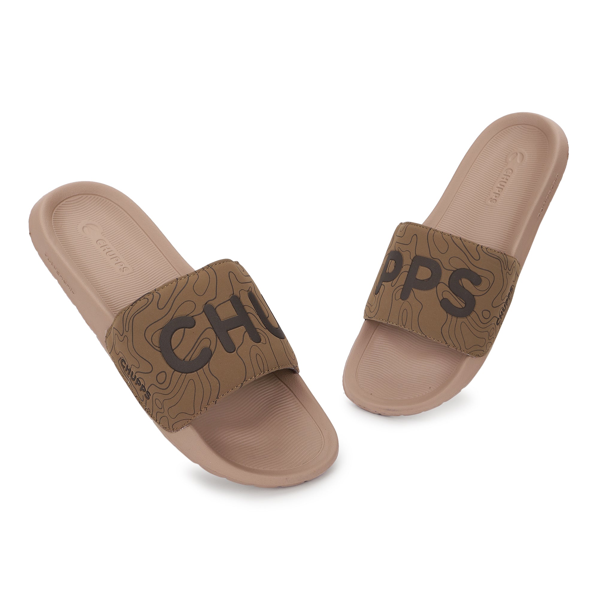 Strata Biodegradable Beige Sliders- Men
