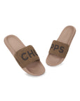 Strata Beige Sliders- Men