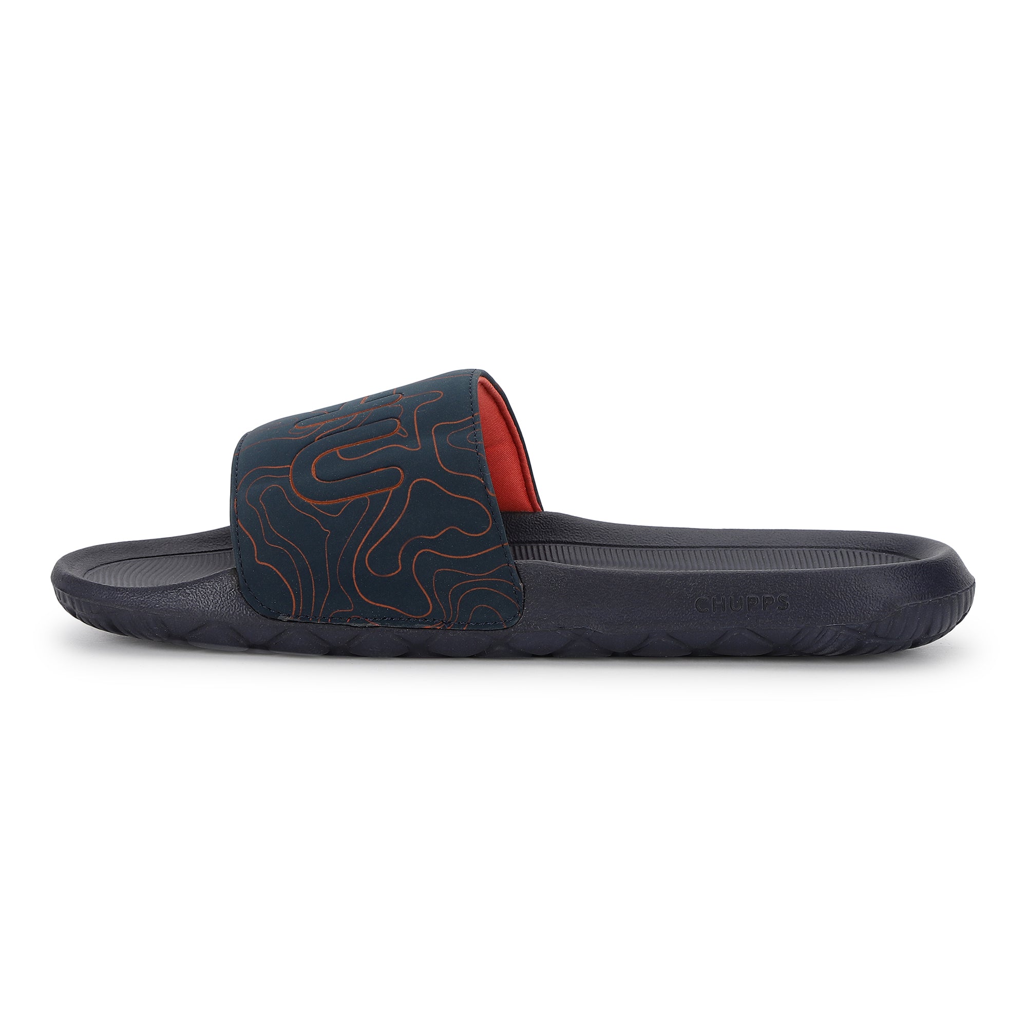 Strata Biodegradable Navy Blue Sliders- Men